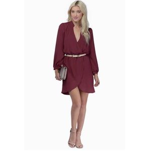 Tobi Burgundy Maroon Wrap Dress
